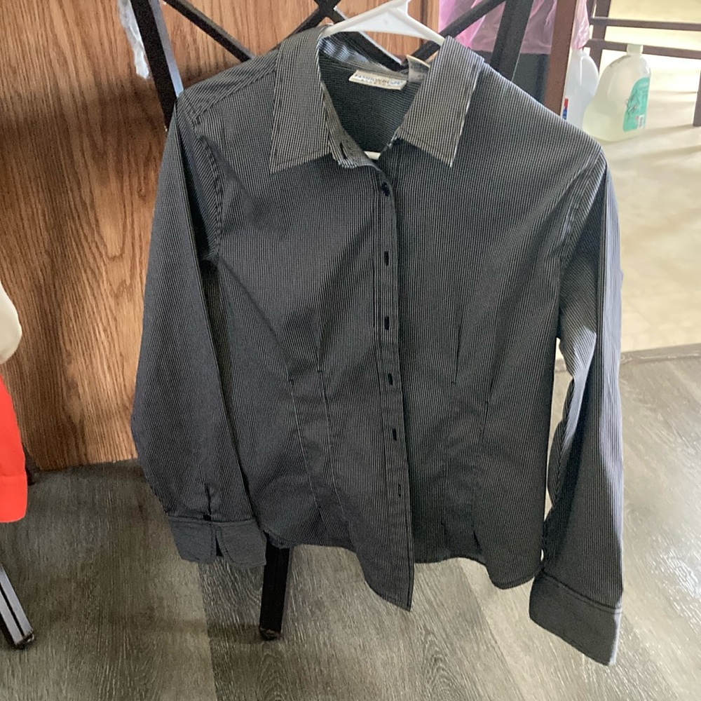 Fashion Bug Black Button Down Shirt